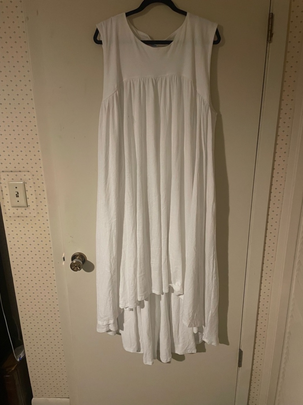 We The Free Sleeveless White High-Low Midi Dress